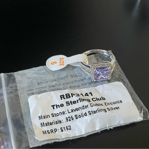 BP Lavender CZ Sterling Ring (RBP 2141) - Picture 4 of 12